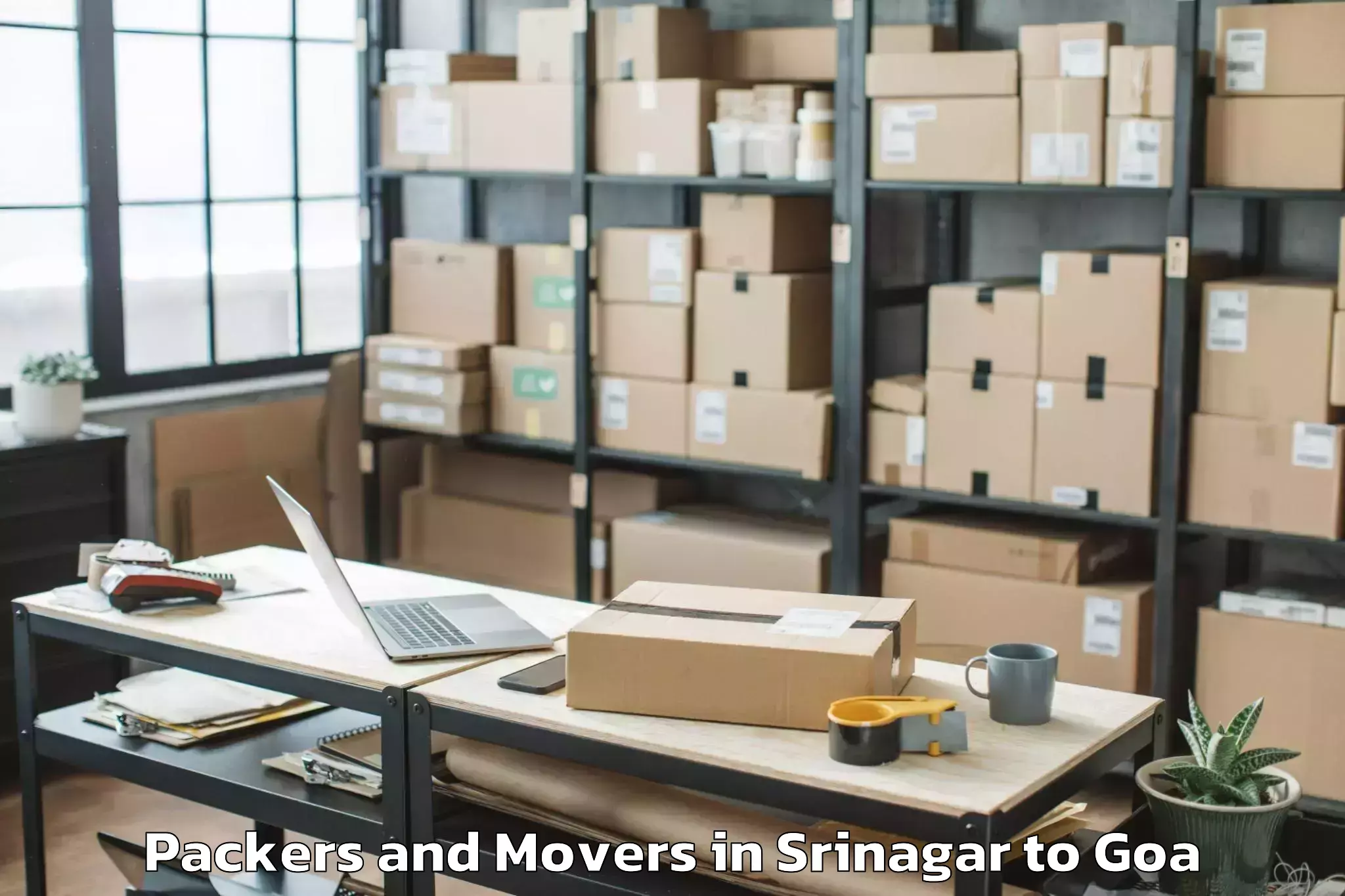 Srinagar to Canacona Packers And Movers